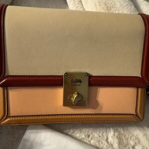 Coach Beige and Brown Crossbody Bag